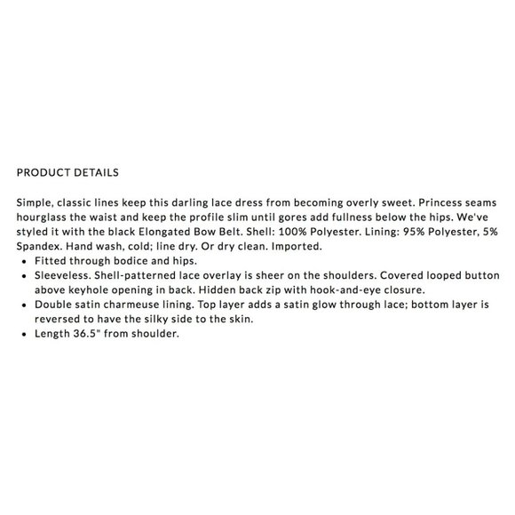 WHBM White Lace Overlay Dress NWT - Picture 4 of 8